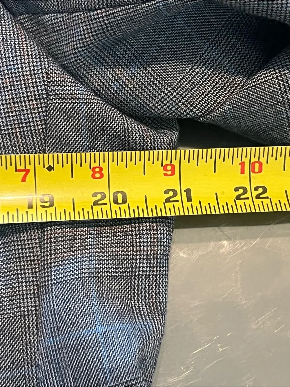 Vintage Hart Schaffner Marx 3-Piece Glen Plaid Suit 36W Peak Lapel